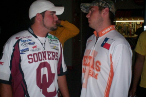 OU - Texas staredown